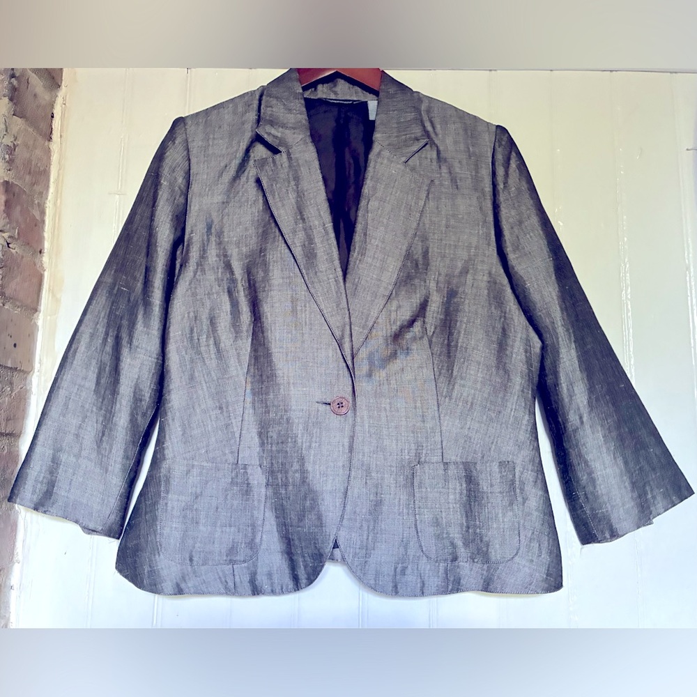 *3 for $20* Gray Blazer, Hilliard&Hanson, Notched Sleeves, Tailored, Lined, sz16